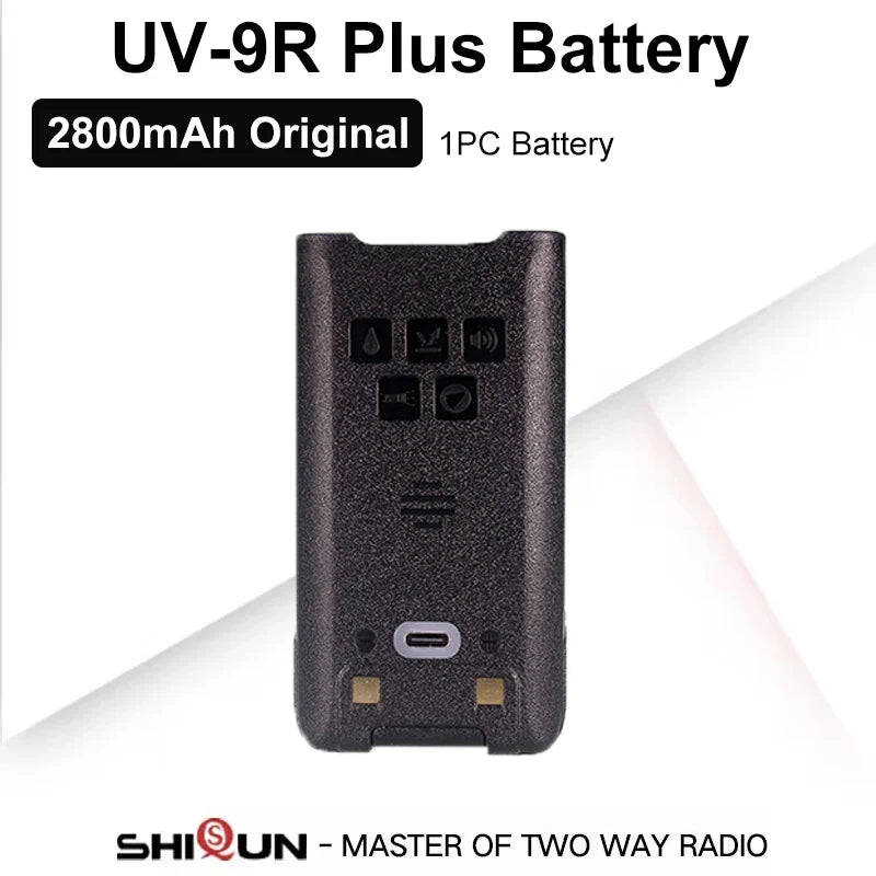 Baofeng UV-9R Battery USB C Charge 4800mAh Li-ion 7.4V UV-9R Pro UV-9G GMRS-9R UV-9R Plus BF-T57 Walkie Talkie Accessory 2800mAh