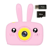 New Mini Cartoon Rabbit Camera 2 Inch HD Screen Educational Children Toys Portable Video Digital Camera SLR Camera For Kid Gifts