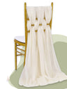 8pcs Wedding Chair Decors Chiffon Chair Sashes Wedding Party Banquet Event Baby Shower Valentine's Day Wedding Decor,30X180CM