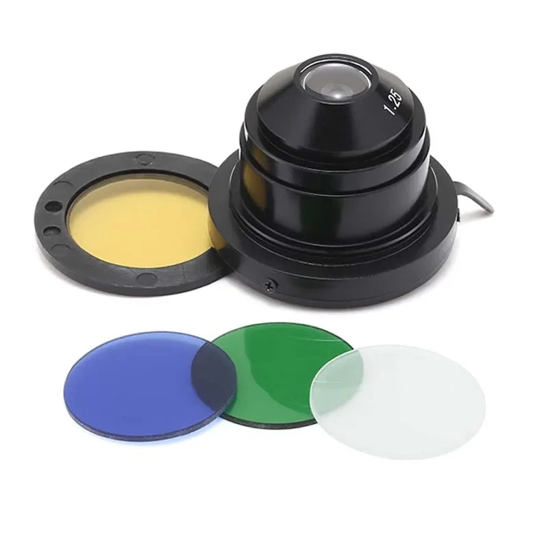 1PCS Microscope Blue Green Color Yellow Red Filter 35 mm For Optical Biological Microscope Parts Accessories