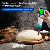 Professional Food PH Meter 0.00~14.00pH Temp pH Tester High Accuracy Sensor Acidity Analyzer for Meat Canning Cheese Dough Water