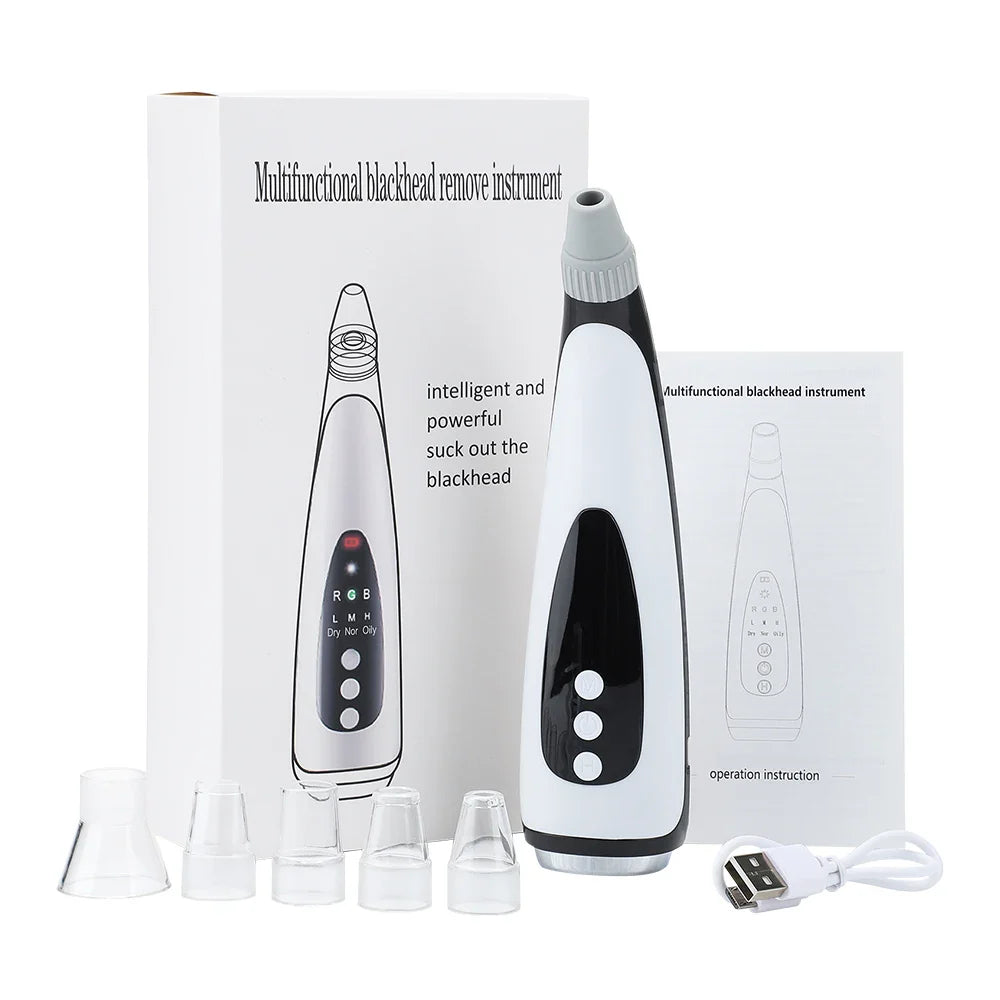 Vacuum Pore Cleaner Electric Blackhead Remover Acne Black Head Blemish Remove Exfoliating Cleansing Facial Beauty Instrument