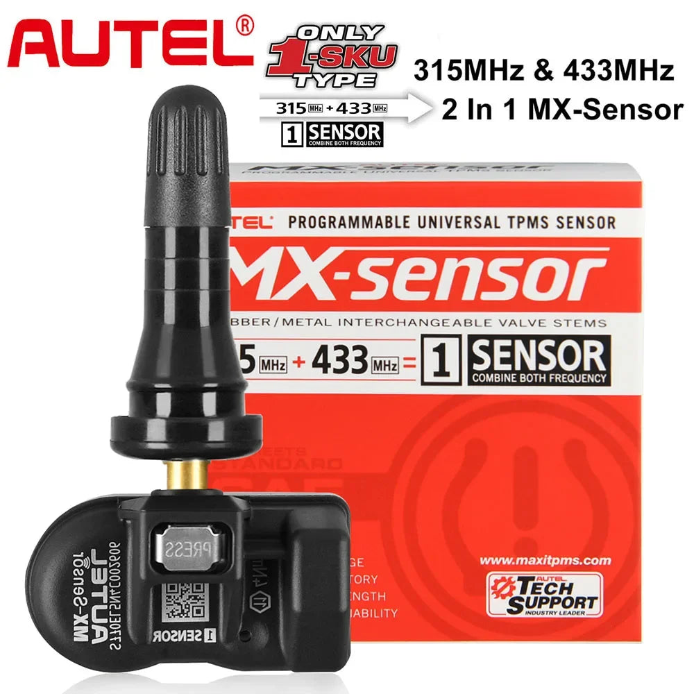 2024 Newest Autel TPMS Sensor 2in1 MX-Sensor Tire Repair Tools TPMS Sensor Programing W/ TS501 TS508 AUTEL 433 MHZ 315MHZ EU US