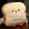 New 1pc 35cm Plush Bread Pillow Cute Simulation Food Toast Soft Doll Warm Hand Cushion Home Decoration Kids Toys Birthday Gift