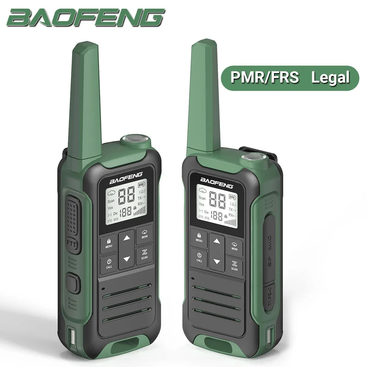 2pcs Baofeng F22 PMR446 FRS Mini Communication Radio Profesional Walkie Talkies Two Way Radio Transceiver For Restaurants