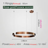 Ceiling chandelier Pendant light Chandeliers for dining room LED Bedroom living room nordic home decor Modern Round ring lamps