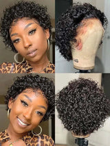 Pixie Cut Wig Human Hair 13x1 Lace Frontal Wigs Human Hair Short Bob Human Hair Wigs For Black Women Lace Front Human Hair Wig