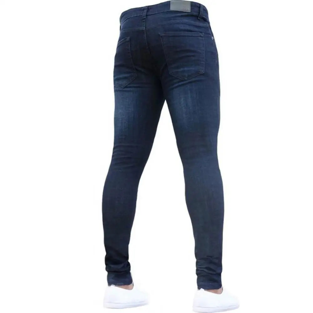 Slim Fit Men Trousers Long Fashion Skinny Jeans Denim Autumn Winter Leggings Trousers