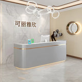 White Lectern Reception Desks Podium Church Pulpit Checkout Register Shop Counter Hair Salon Pulpitos Kassentisch Shop Furniture