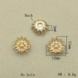 New Arrival! 100pcs Copper Flat Base Flower Centers For Handmade Necklace/Earrings DIY Parts Jewelry Findings&Components