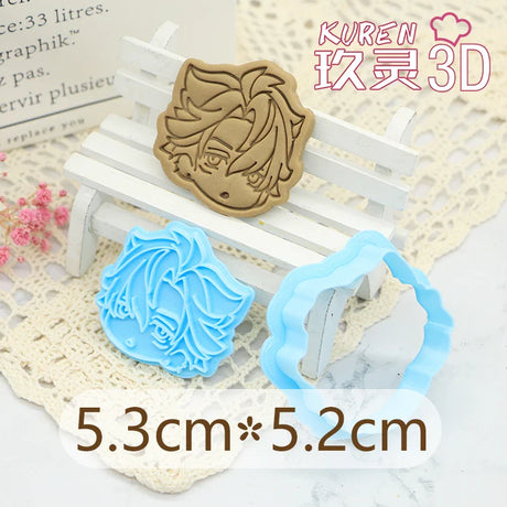 Genshin Impact Neuvillette Cake Tool Animal Cookie Cutter Christmas Cutters Biscuit Stamp Fondant Mould Baking Sugarcraft Molds