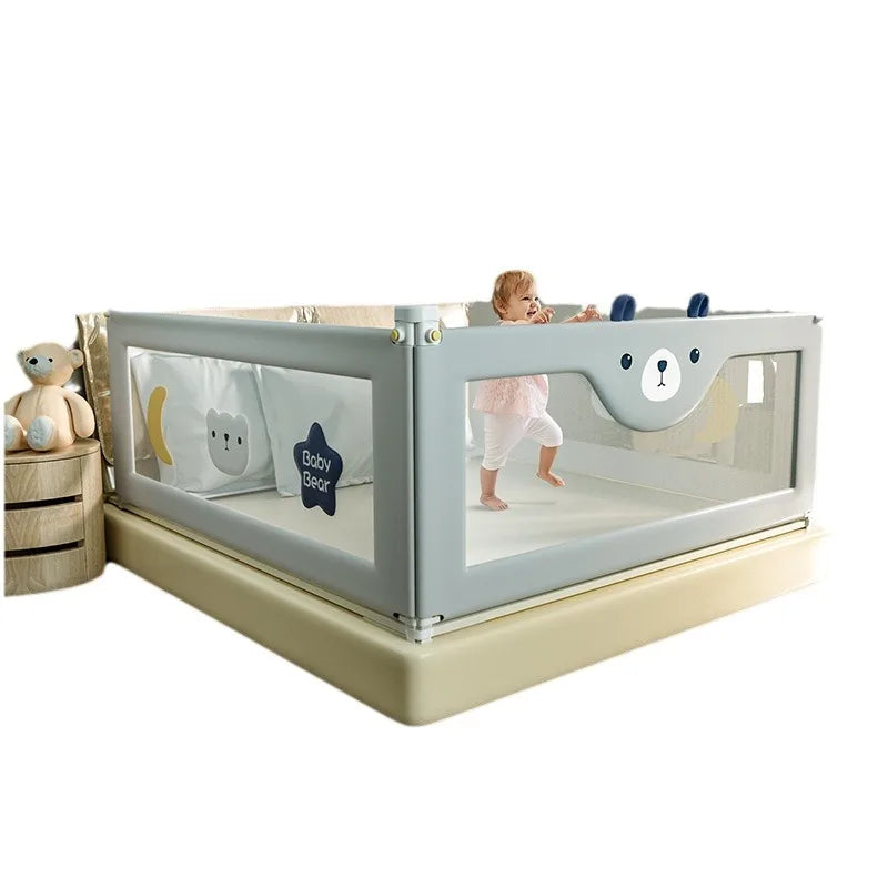 Embroidered Children's Anti-falling Bed Fence Universal Safety Guard for Large and Small Beds Anti-fall Protective Bed Fence