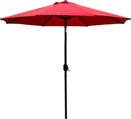 9' Patio Umbrella Outdoor Table Umbrella with 8 Sturdy Ribs