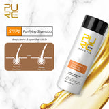 PURC Professional Keratin Hair Treatment Set Brazilian Hair Straightening Cream Smoothing Shampoo Magic Hair Mask Care