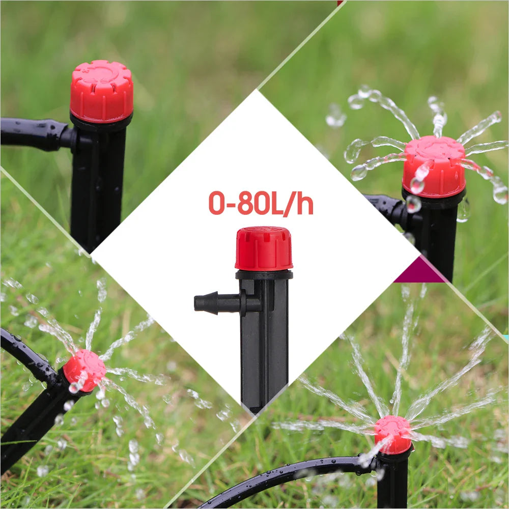 50-5M Garden 13cm Sprinkler Drip Wateing Systems Smart Timer 1/4“ Hose Automatic Irrigation Equipment for Greenhouse Bonsai Yard