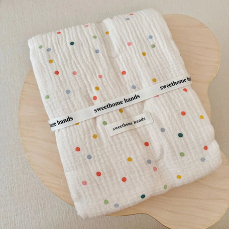 4 Layers Vintage Floral Baby Blanket for Summer Newborn Flower Muslin Blankets Infant Summer Nap Cover Basket Blanket Sheet