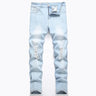 Stylish Slim Pencil Jeans Streetwear Men Trousers Ripped Distressed Hip Hop Stretch Denim Pants Male Long Jeans