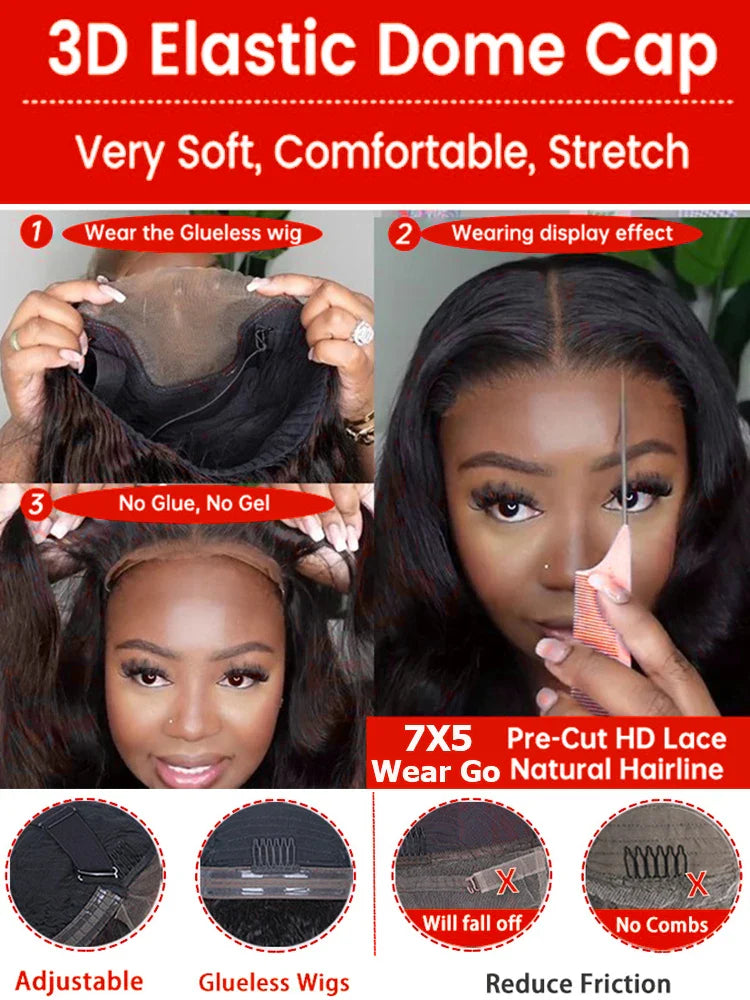 40 46 Inch Body Wave 13x4 360 Hd Lace Frontal Human Hair Glueless Wig Ready To Wear Water Wavy 6x5 Lace Wig For Women Prepluck