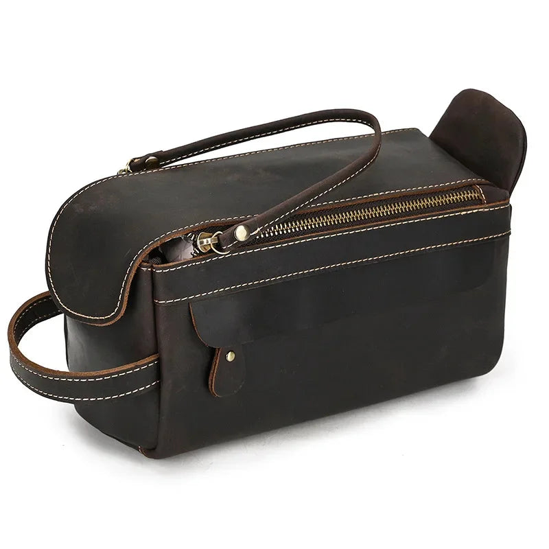 Clutch bag luxury design cosmetic leather men woman storeage travel large makeup s male female toilet cowskin