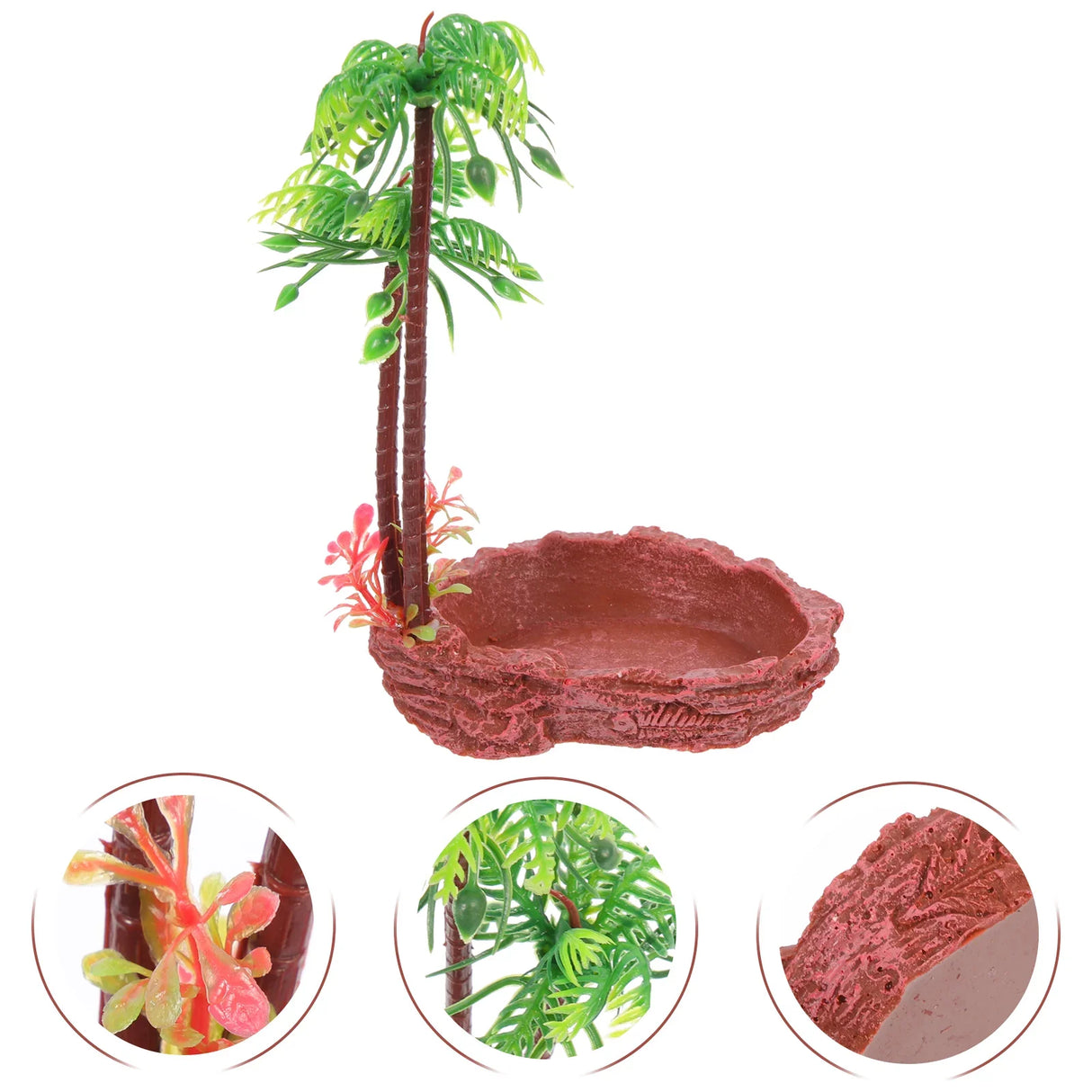 Bowl Reptile Water Dish Tortoise Feeding Turtle Snake Terrarium Container Dispenser Bowls Bearded Dragon Bow Spider Feeder