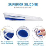 1 Pair Soft Silicone Gel Insoles for Heel Spurs Pain Foot Cushion Foot Massager Care Half Heel Insole Shoe Pads Height Increase