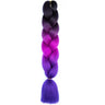 AZQUEEN 24 Inch Jumbo Box Braids Extensions Synthetic Braiding Hair DIY Hair Braids For Children Pink Purple Yellow Gray