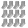 12 Pairs/Lot Non Slip Toddler Socks  with Grip for Boys Girls Baby Infants Kids Anti Skid Cotton Crew Socks 1-7Years