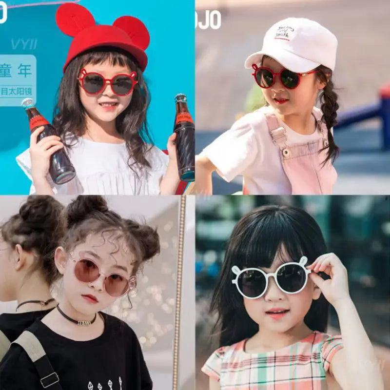 1~4PCS Kids Sunglasses Portable Colorful Fashion Summer Eyewear Sunglasses Eyeglasses Plastic Fashion Childrens Sun Glasses