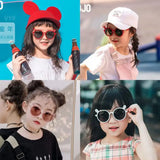 1~4PCS Kids Sunglasses Portable Colorful Fashion Summer Eyewear Sunglasses Eyeglasses Plastic Fashion Childrens Sun Glasses