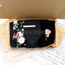 Viola Design Gift Box Hot Solid Floral Cotton Sock Necktie Set Clip Cufflinks Pin Hanky Men Wedding Party Daily Cravat Accessory