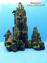 Large Resin Aquarium Fish Tank Mountain View Oranment Decor Rockery Landscape Rock Hiding Cave Tree Decoration