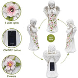 Solar Garden Light Outdoor,Colour Changing Lights Decoration, Waterproof Resin Angel Figurine LED Lights for Patio,Yard, Lawn