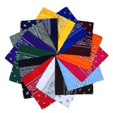 Fashion Bandana Kerchief Head Square Scarves Print Handkerchief Woman Man Hair Band Neck Scarf Sports Headwear Wrap Head Scarf