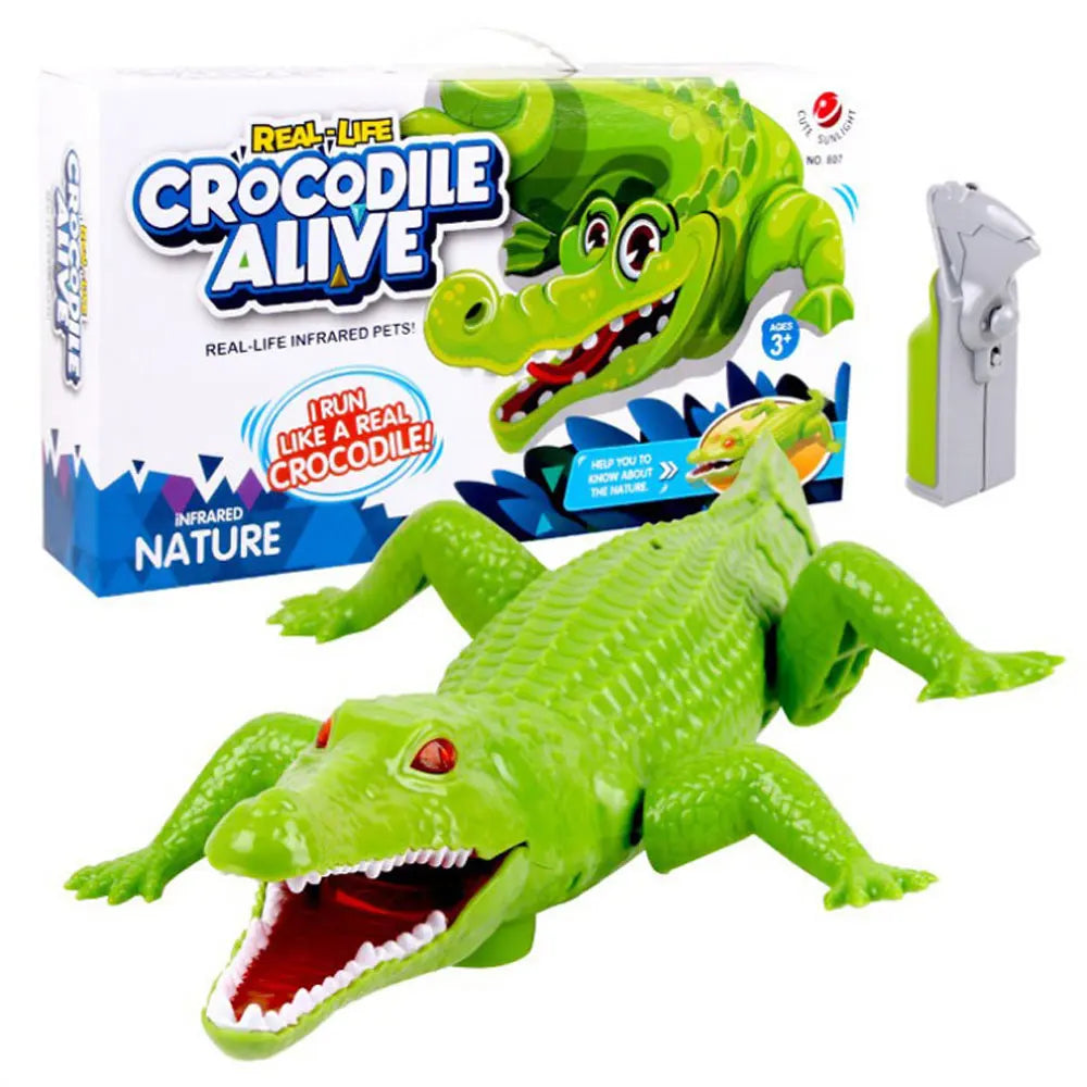 Simulation Infrared Remote Control Crocodile Electronic Animal Toys Entertainment RC Crocodile Child Gifts AC180