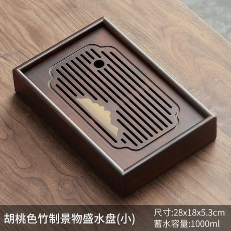 Coffeeware Teaware Tea Tray Portable Plate Vintage Big Wooden Tray Home Kitchen Gadget Plateau En Bois Office Accessories