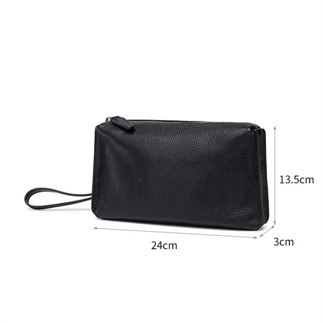 BJIAX Leather Long Wallet Men 2023 New Driver License One Card Bag Genuine Men Business Clutch Bag