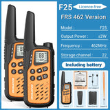 2Pack Baofeng MP25 PMR446/FRS Long Range Rechargeable Type-C Charge Mini Walkie Talkie With LCD Display Flashlight Two-way Radio