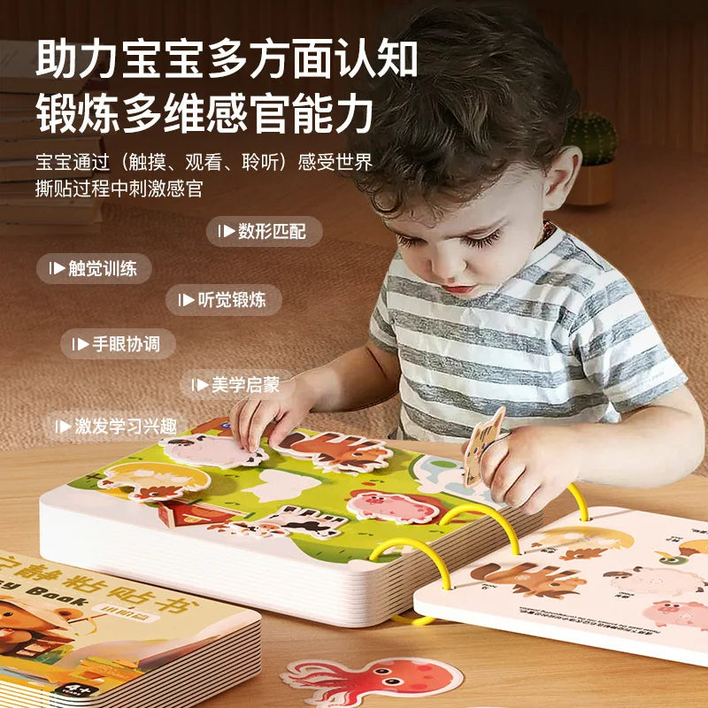 Montessori Baby Books 0 12 Months Reading Quiet Book Kids Learning Toy Educational Sensory Bookfor Babies Development Game Child