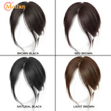 MEIFAN Middle Part Fake Bangs Fringe Synthetic Topper Hairpiece Clip-In Bang Extension Natural Invisible Clourse Hairpiece Women