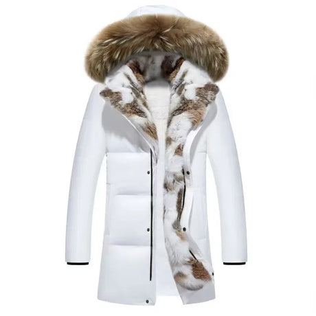 Snow Wear Winter Coat Men Jacket for Men's Warm Fur lining Clothes Warm Parka Real Fur Windbreaker Winter Hooded Down Jacket