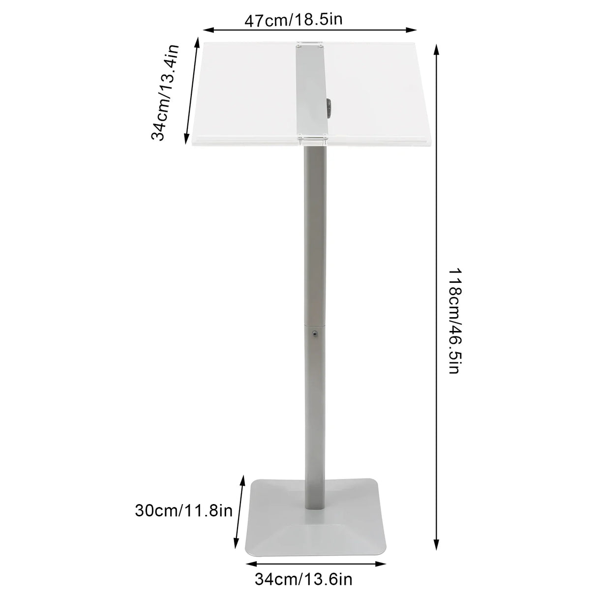 30-90° Adjustment Floor Standing Speaking Podium Office Slanted Top Laptop Desk Meeting Room Speech Table Home Accessories