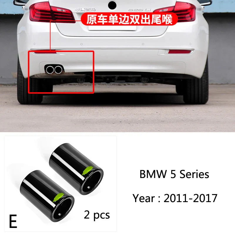 For BMW 1 2 3 4 5 Series X1 3GT F20 F22 F30 F32 F34 F36 F10 F48 Car-Styling Rear Exhaust Pipe Cover Trim Frame Auto Accessories