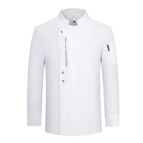 Men Long Sleeve Chef uniform Restaurant chef jacket with apron Cook Coat Chef T-shirt Work Uniform Waiter Hotel Clothes Logo