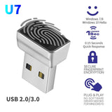 USB Fingerprint Reader Module Zinc Alloy MinI Lock Unlock Scanner Safe Multilingual Convenient Operation Portable for Laptops PC