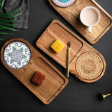 Coffee Tray Wood Plate Breakfast Tray For Serving Food Hospitality Coffeeware Teaware Decor Table Decoration Parts Accessories