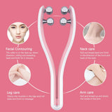 EMS Face Lifting Roller RF Double Chin V Face Shaped Facial Massager Jaw Cheek Thin Slimming Facial Lift Up Belt Skin Care Tool