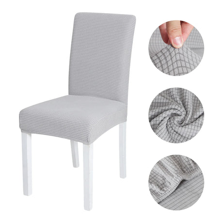 Jacquard Chair Covers Spandex Stretch Seat Slipcover Removable For Wedding Dining Room Banquet Office Housse De Chaise