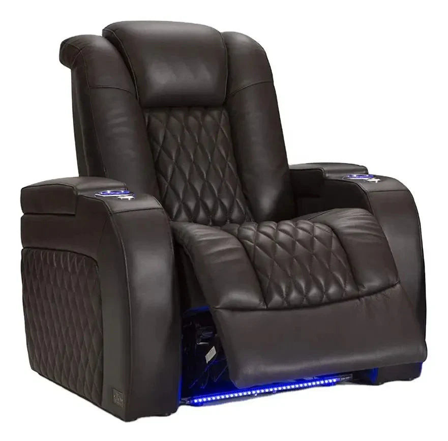 2024 Top electric recliner massage chair theater living room Sofa functional  microfiber leather Cinema four-person Power Seats