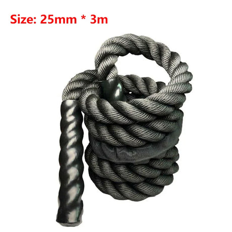 3mx25mm Diameter Fitness Battle Heavy Exercise Training Rope Length Nylon Dacron Workout Rope for Home Gym Outdoor Cardio Sport