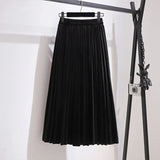 Plus Size Large size women fat mm2023 autumn new 200 pounds fat sister canary skirt a word pleated skirt cover crotch